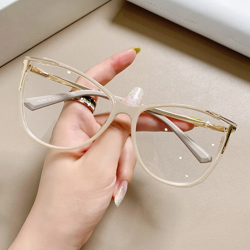 Anti Blue Light Myopia Minus Diopter Glasses -1 -1.5 -6 Fashion Gradient Blue Eyeglasses Big Frame Luxury Cat Eye Glasses Oculos 2