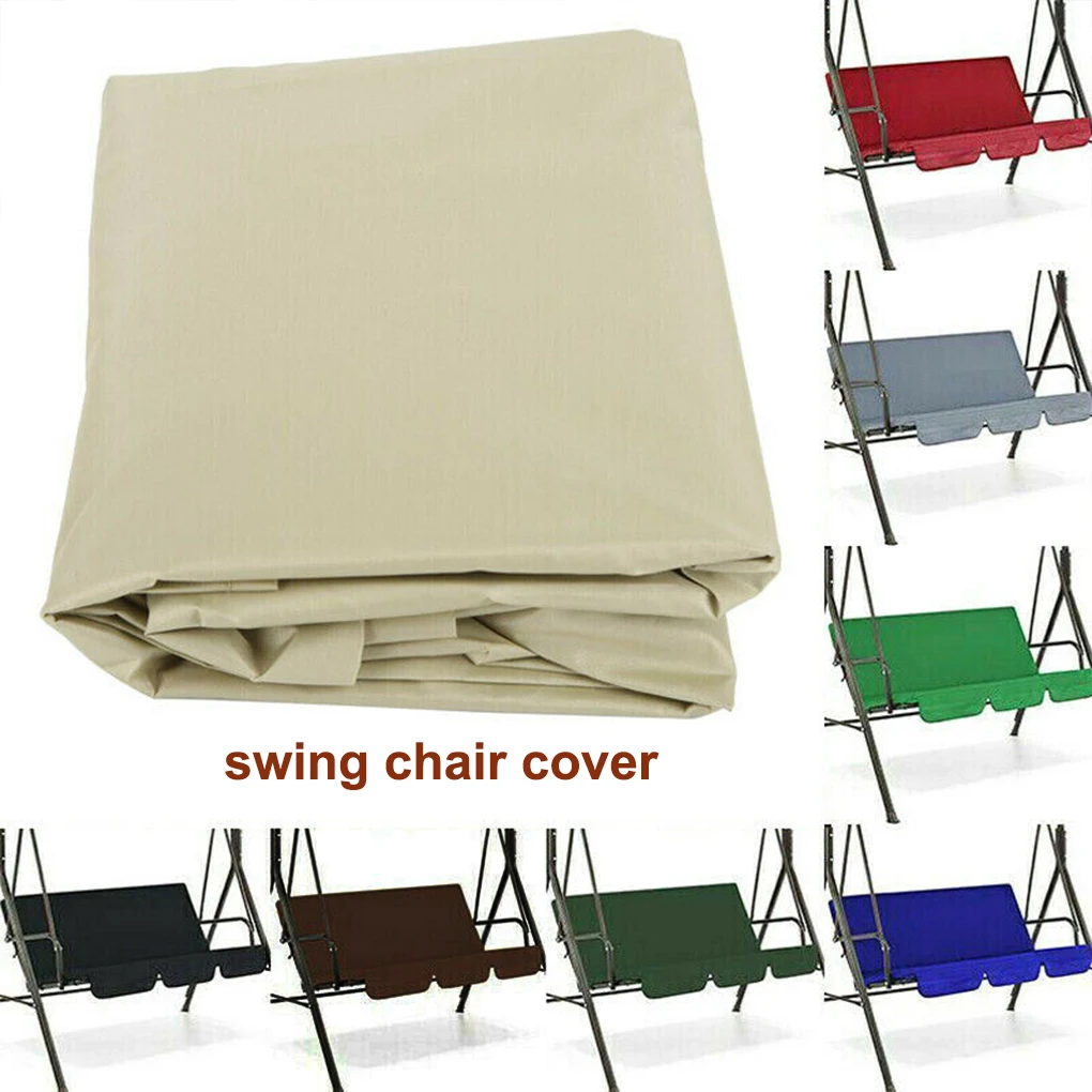 3 Seat Swing Canopies Seat Cushion Cover Set Patio Swing Chair Hammock Waterproof Dustproof Protector Cover