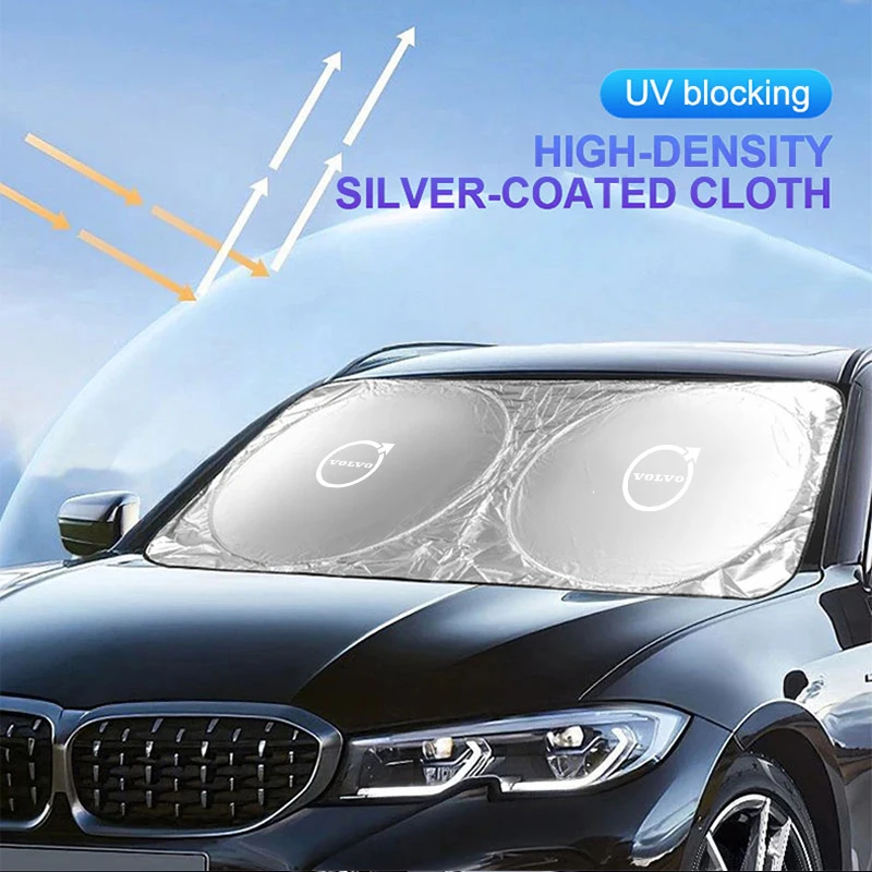 접이식 자동차 앞유리 햇빛 가리개 자외선 차단 쉐이드 볼보 XC90 V90 V60 XC60 V40 EC40 EX40 S80 S60 S90 C40 XC40 V7용