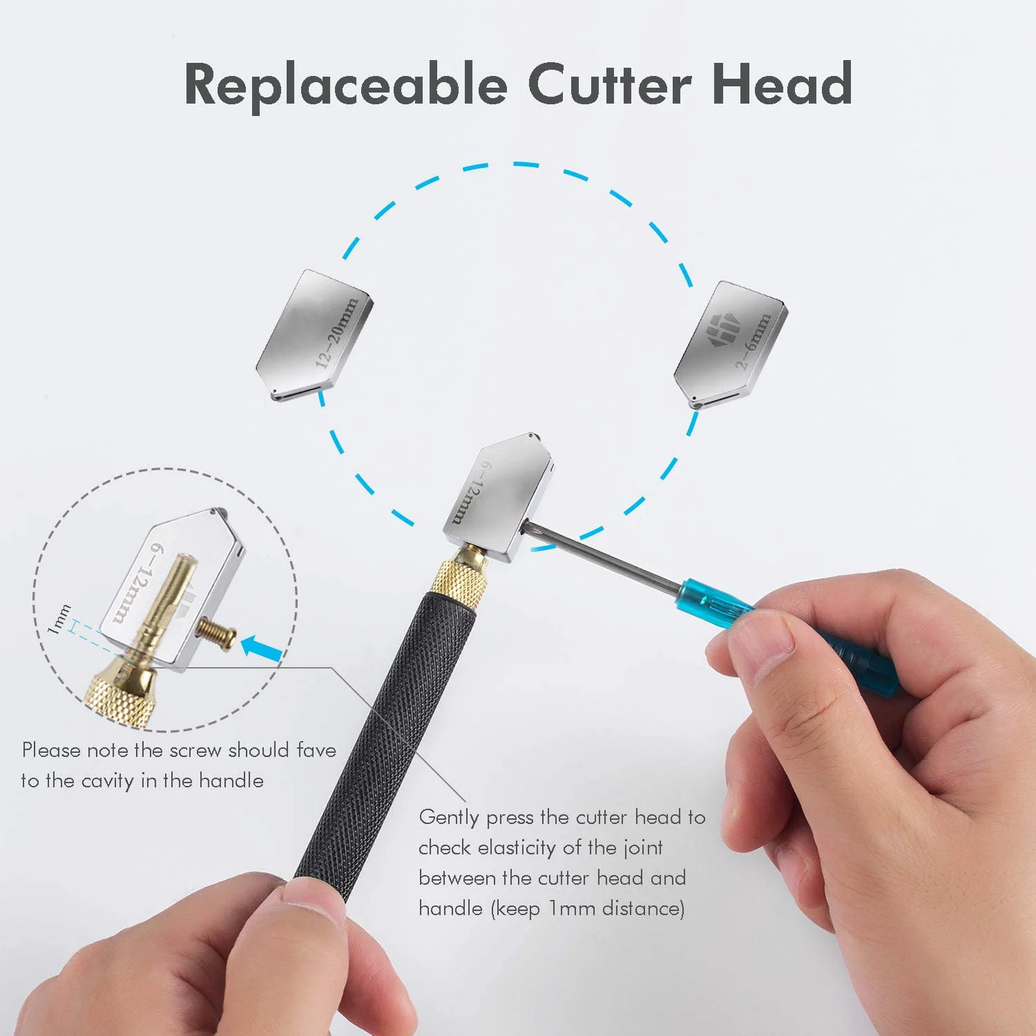 6pcs Glass Cutter Ceramic Tile Mirror Cutter Hand Tool Professional