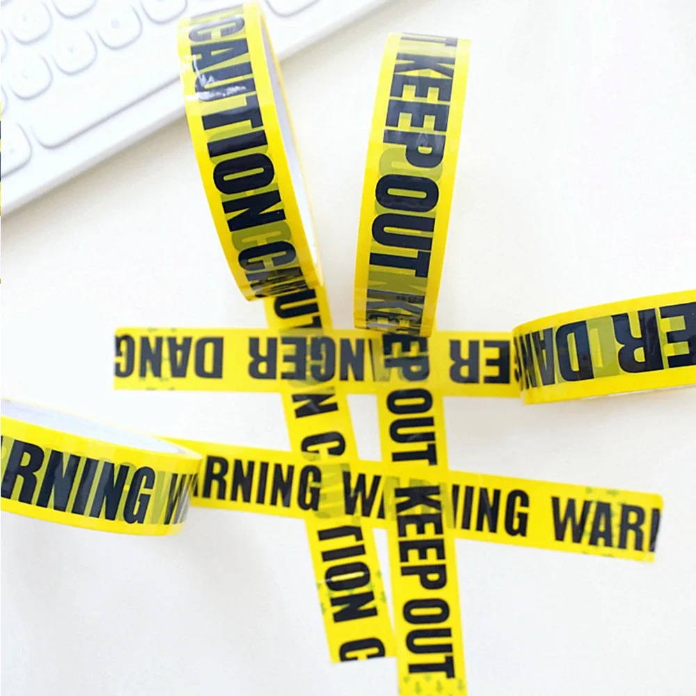 1 Roll Warning Tape "KEEP OUT,WARNING,CAUTION,DANGER,FRAGILE" Alarm Words 24mm*25m Adhesive Sticker Garden Warehouse Store Mall
