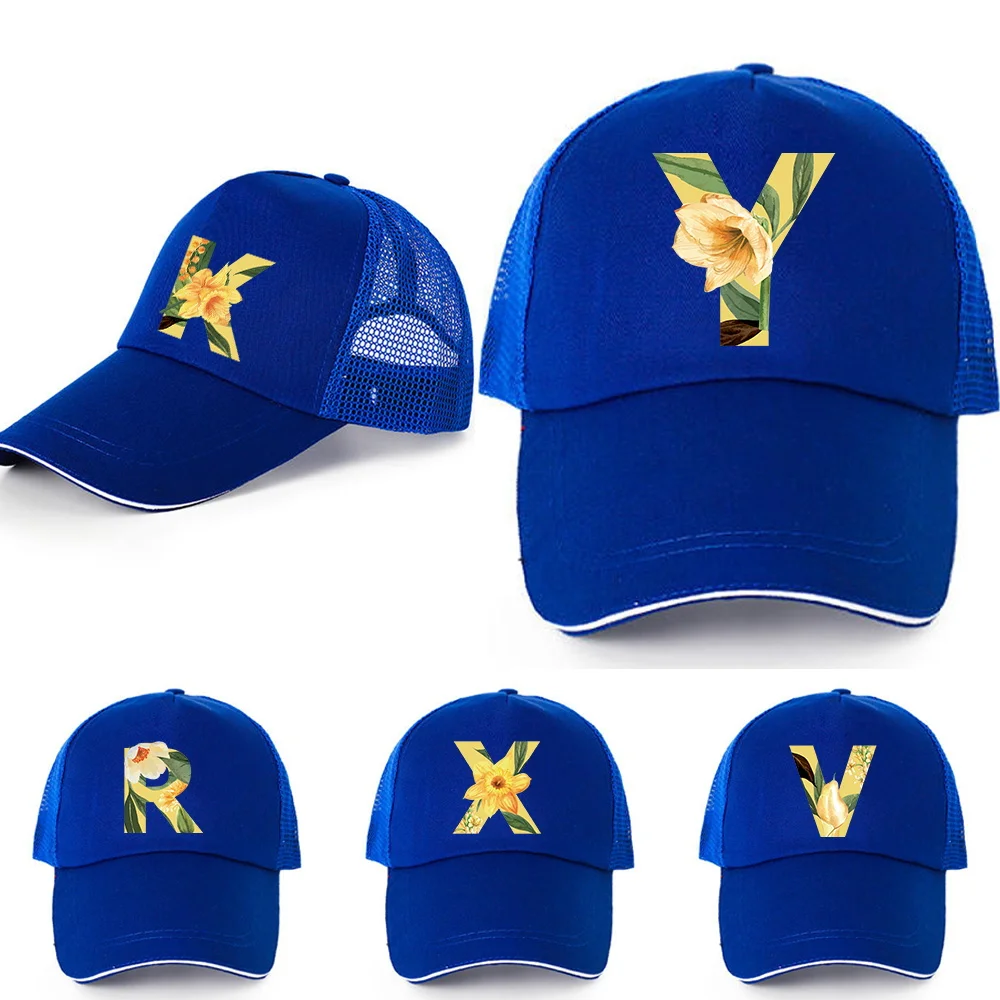 

Summer Fashion Floral Mesh Baseball Caps for Men Women Breathable Snapback Hats Outdoor Sport Sun Trucker Hat Cap Dropshipping