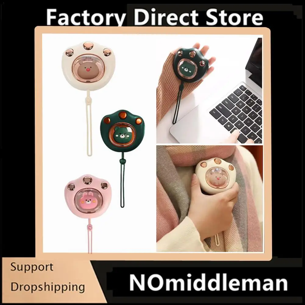 Cute Cat Paw Hand Warmer USB Rechargeable Portable Winter Keep Warm Gadget Pocket Mini Electric Heater Hand Warmer