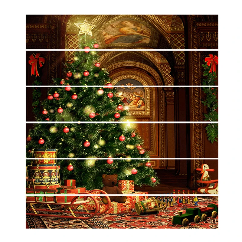 Christmas Creative Staircase Stickers Christmas Tree Corridor Stairs Renovation Home Decoration Stickers Decorations