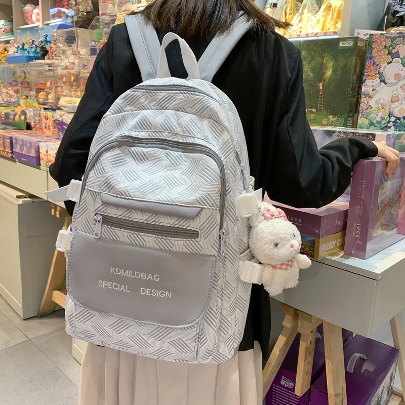 Backpack Fresh and Sweet Middle School Schoolbag High Capacity Korean Junior High School Student Bag Girl Backpack 2023 New