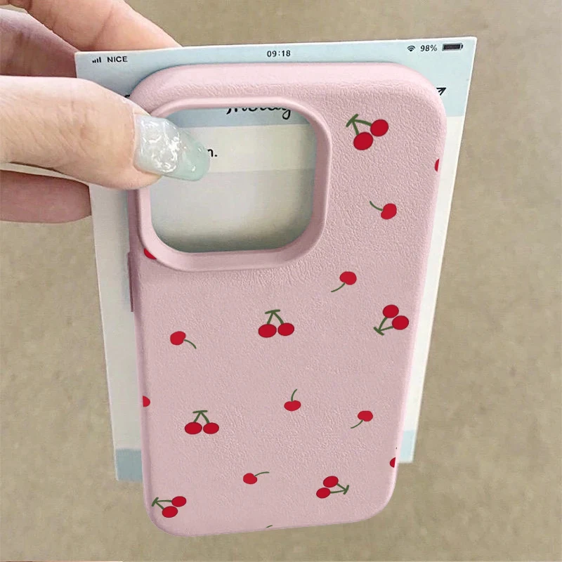 Cute Cartoon Cherry Flower Pattern Soft Case Cover