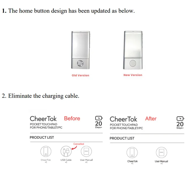 Cheerdots CheerTok All-in-one Pocket Touchpad for Smart Devices Air Mouse for Smart Phone Computer  Remote 6