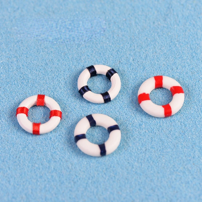 Modern Minimalist Kawaii Room Decor Anello Di Nuoto Creativo Miniature Cartoon Lifebuoy Toy Fish Tank Decorazione Accessori