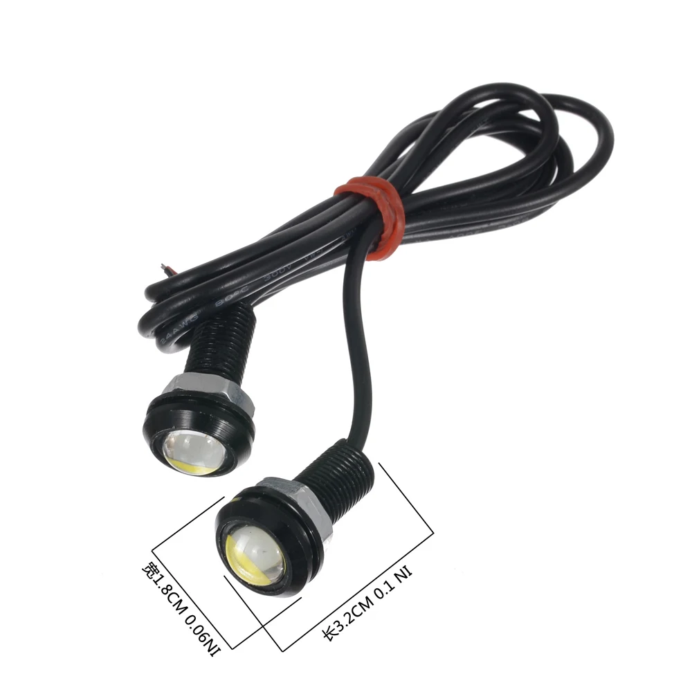 10개 DC12V 18mm 이글 아이 DRL LED 광원 주간 주행등 작업등 방수 안개 주차등 램프
