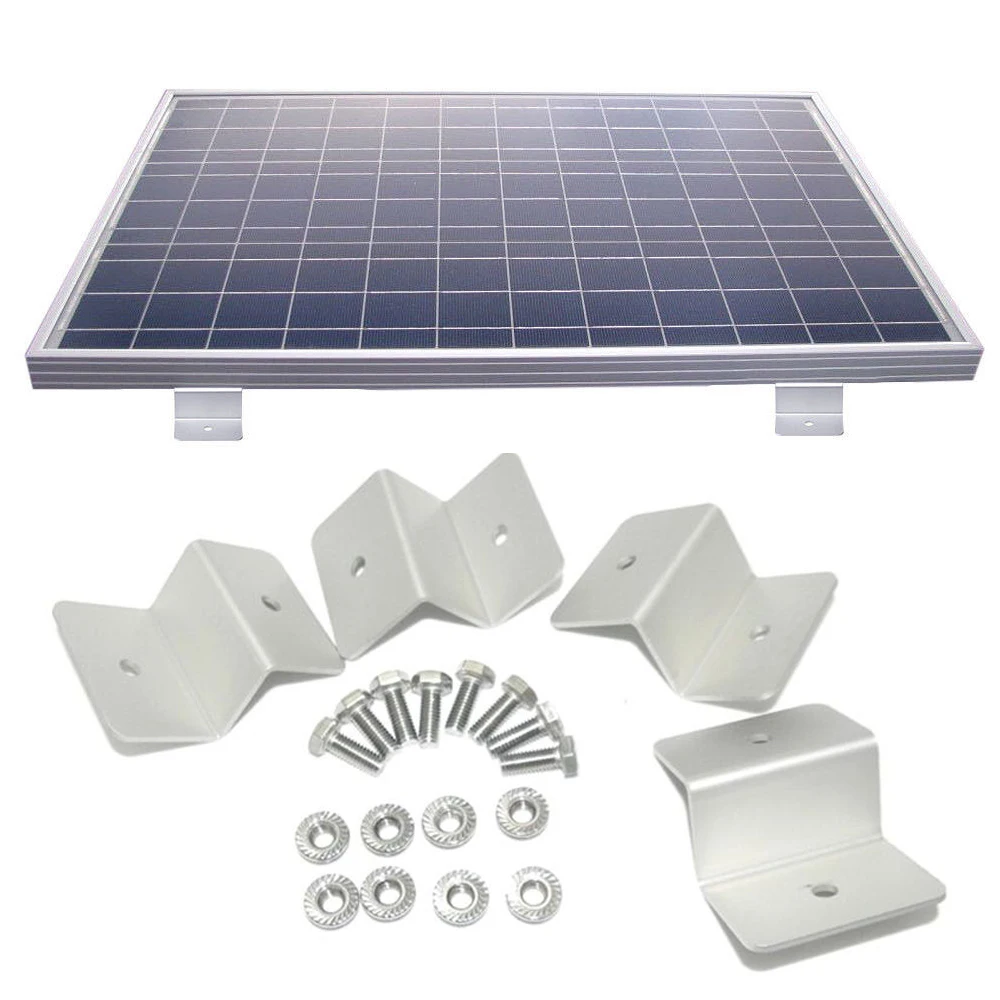 Solar Panel Mounting Set Z Bracket Photovoltaic Panel Bracket Aluminum Solar Roof Fixed For RV Roof Boat Car solar panel mounting set