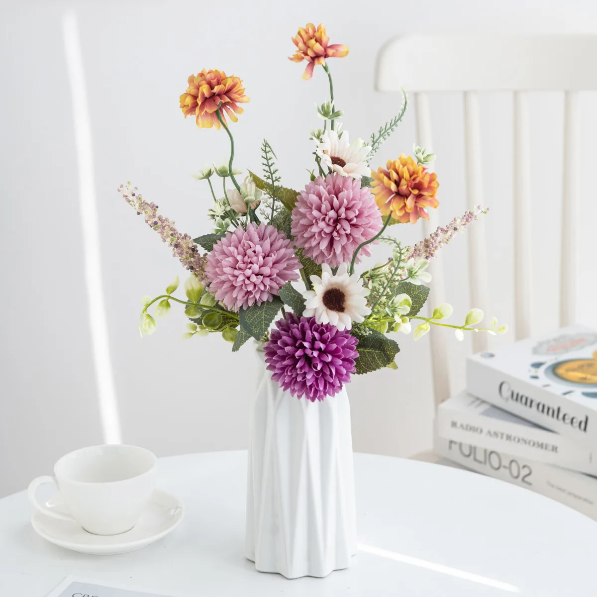 1/2pc Seide Künstliche Blumen Bulbous Chrysantheme Blase Festival Kränze Hochzeit Braut Bouque Home Room Yard Decor Diy geschenke – Detail 4