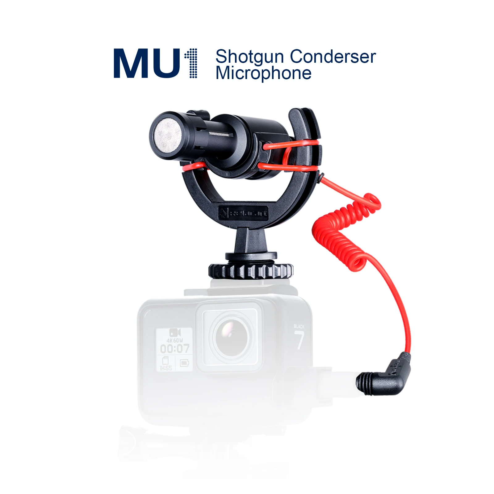 

Relacart MU1 Shotgun Microphone DSLR Camera Cardioid Mic with Shock Mount for iPhone Recording