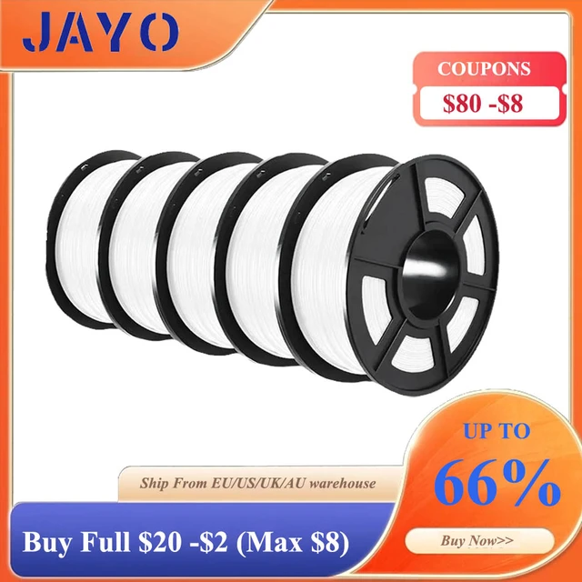 JAYO/StalLU-Filament PLA pour imprimante 3D, 1.75mm, 1kg, matériaux  d'impression rapide - AliExpress