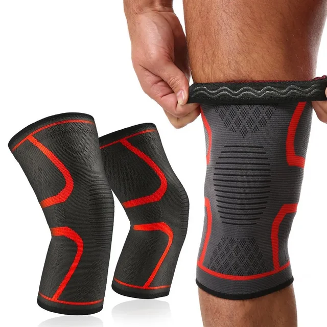 WOSWEIR-2 PCS Knee Brace Support for Arthritis Joint Nylon Sports Fitness Compression Sleeves Kneepads Running Protector 3