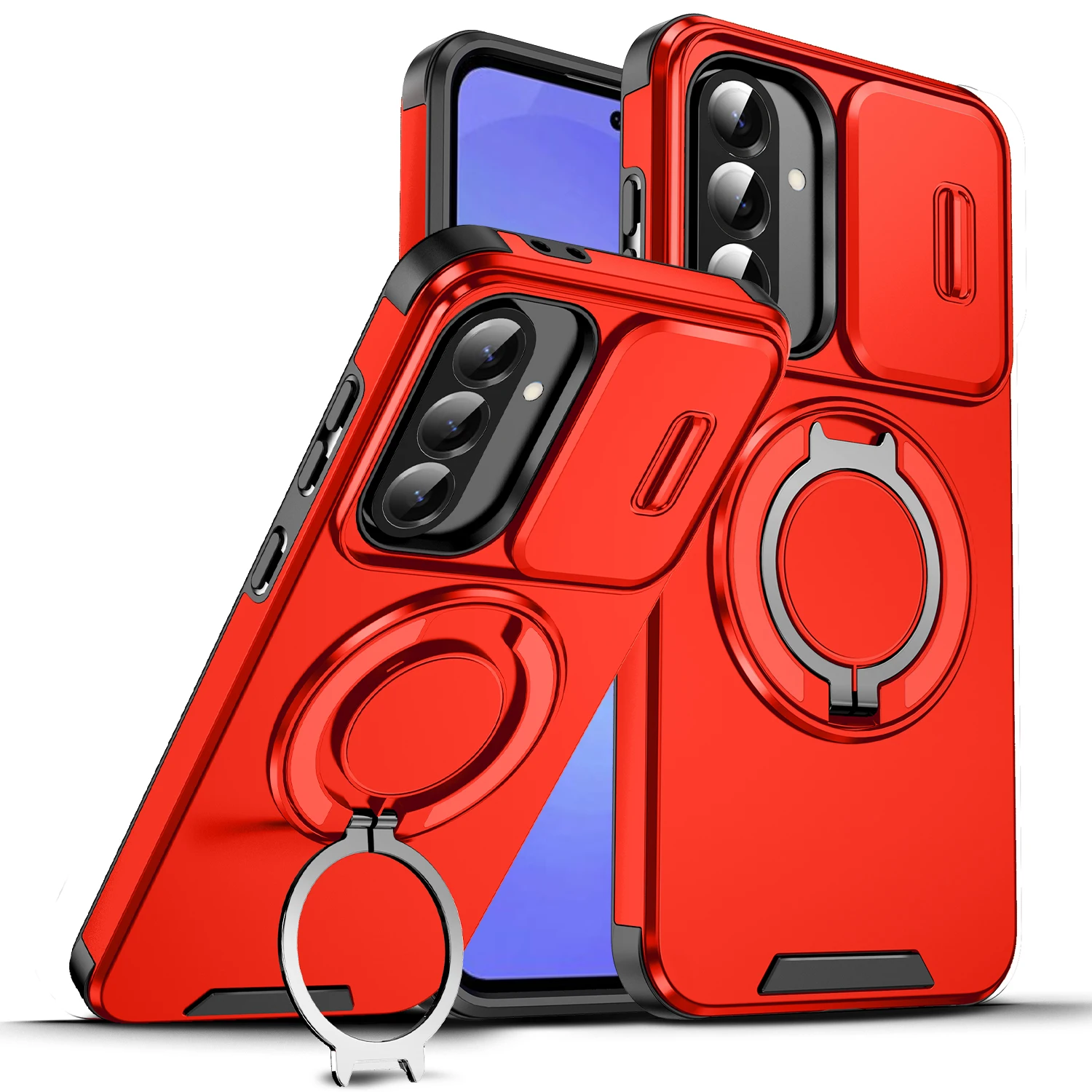 360° Rotating Magnetic Bracket Camera Protection Phone Case