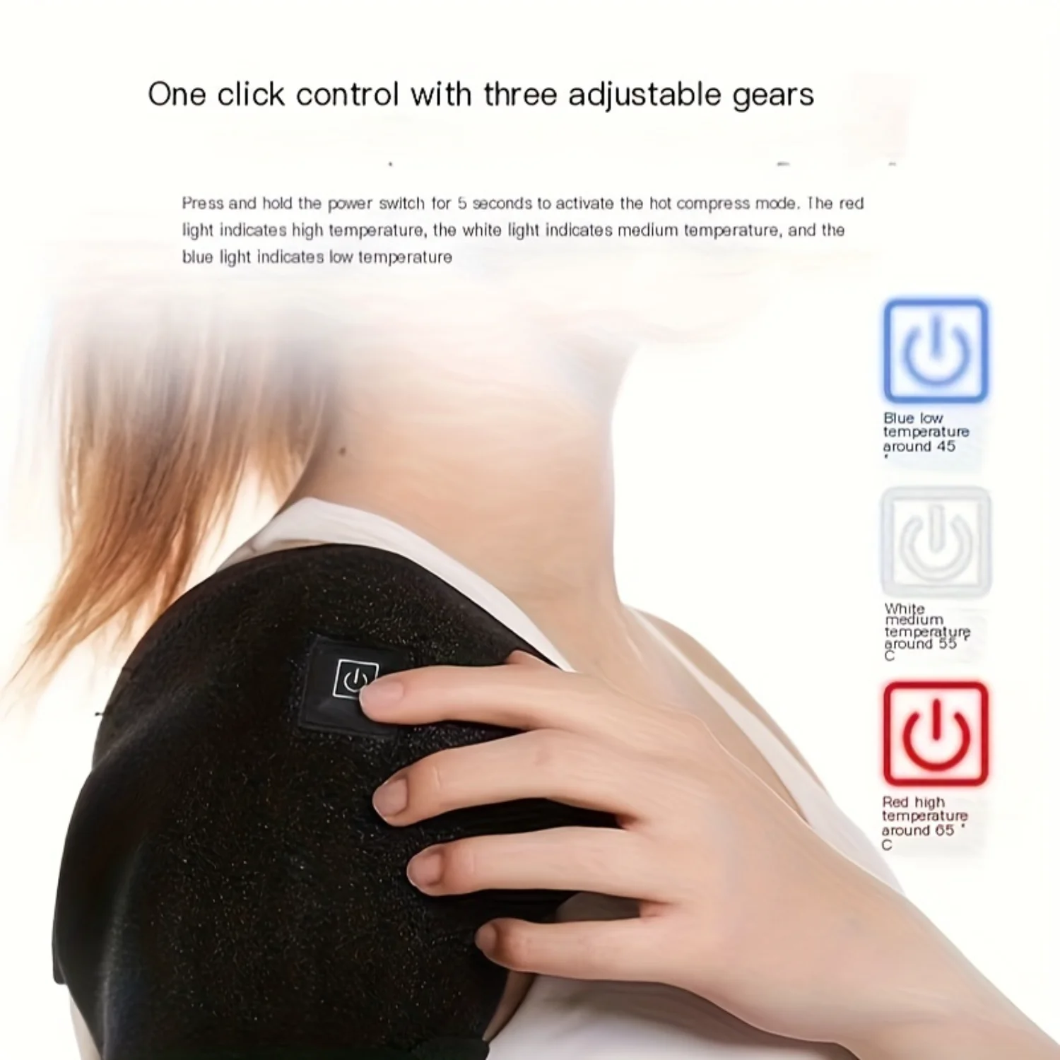 USB Heating Shoulder Warmer for Men and Women-Hot Compress Shoulder and Neck Massager, Anti-Cold Therapy Device