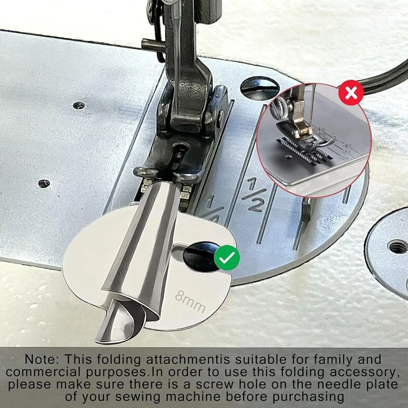 Sewing Rolled Hemmer Foot Set 4Pcs (4/6/8/10MM),Universal Sewing Machine Accessories Rolled Hem Presser Foot
