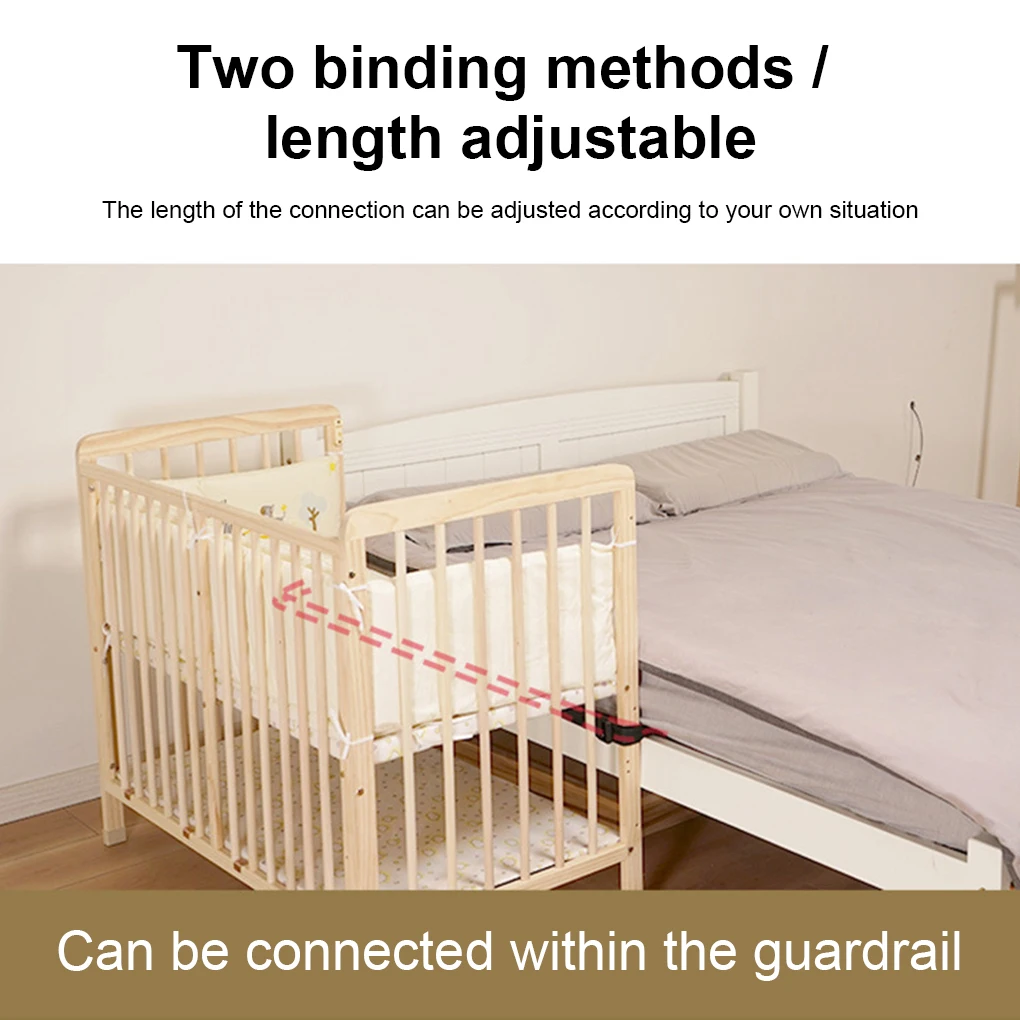 Baby Bed Connector Strap Mattress Strap Belt Sheet Baby Fixing Fasteners Holder Crib Bridge Ropes Anti-skid Belt Safety Straps