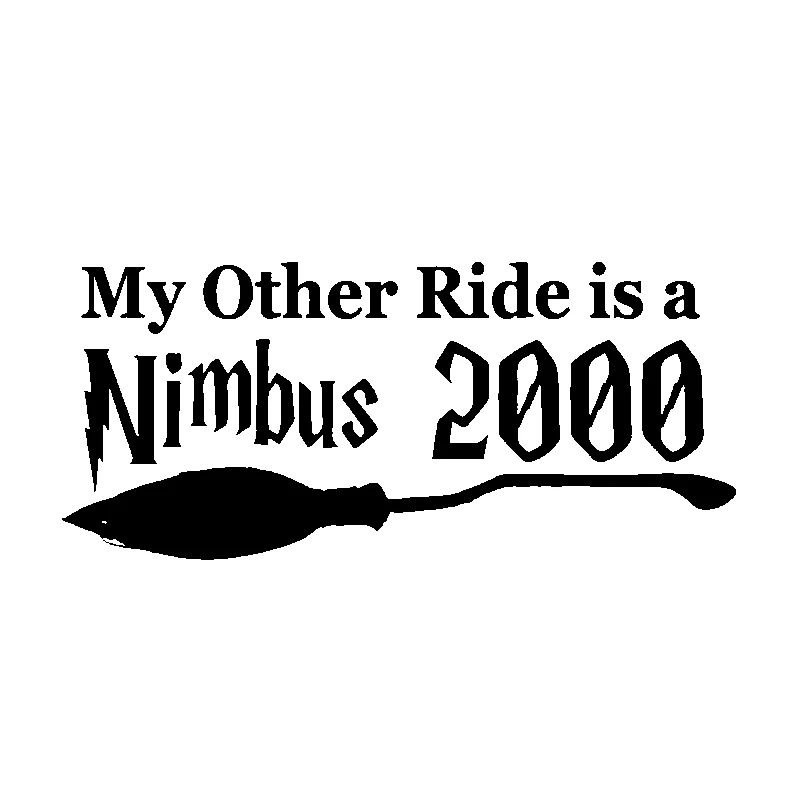 Il Mio Altro Giro È Un Adesivo Per Auto Nimbus 2000 Divertente Impermeabile Riflettente In Vinile Personalità Accessori Auto Decalcomania In Pvc, 15Cm