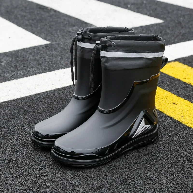 Chaussures pluie homme étanches nouvelle collection semelle EVA doublure polaire pêche hiver