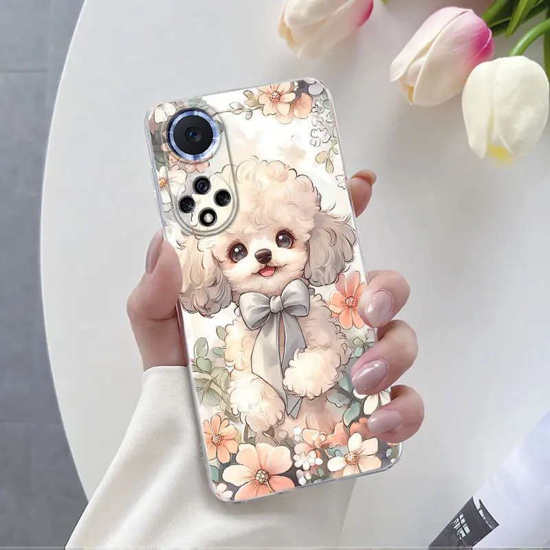 Luxurious Flower Clear Soft Silicone Protective Phone Case