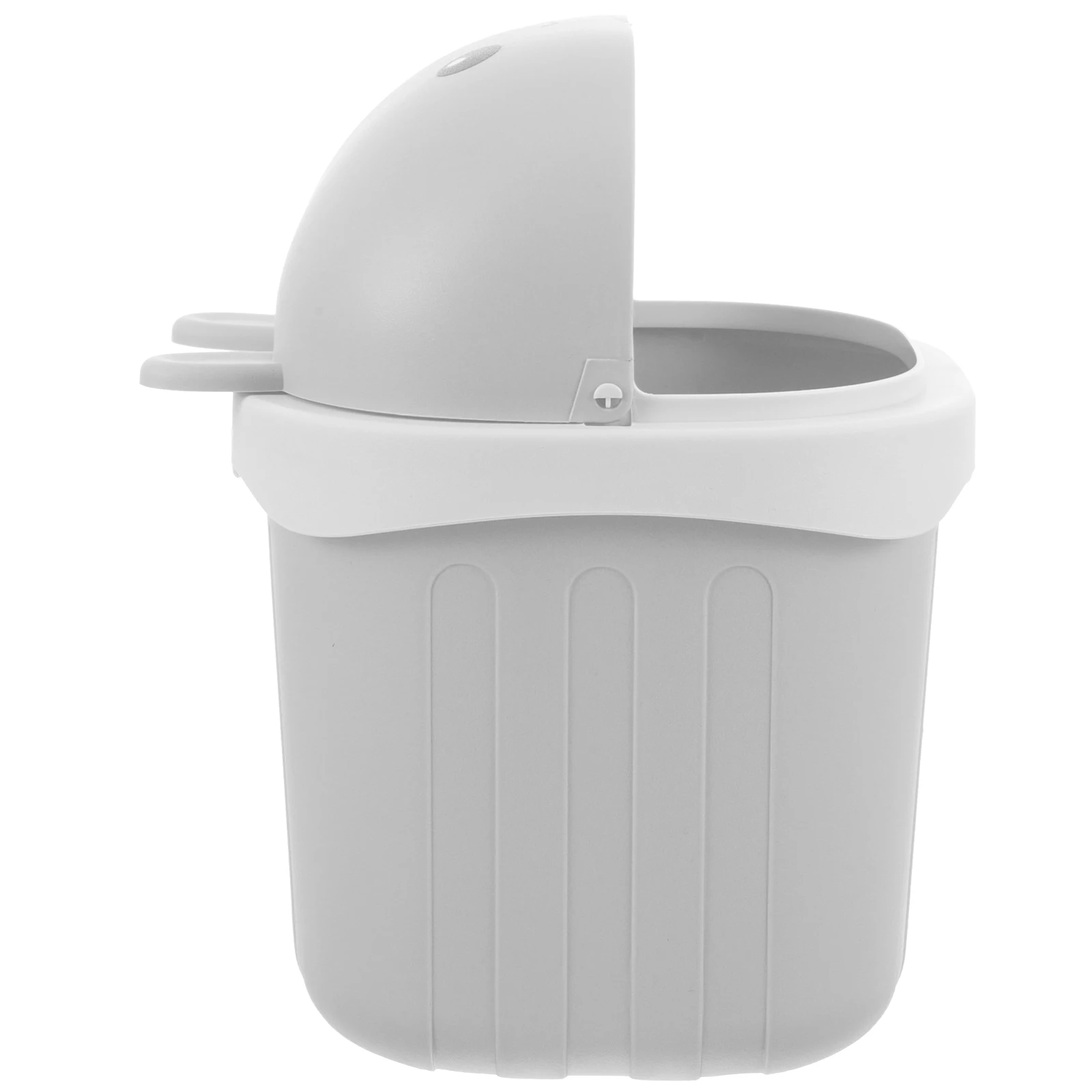 2개입 노란색 토끼 디자인 미니 데스크 휴지통 (뚜껑 포함) 창의적인 데스크탑 쓰레기통 소형 카운터탑 휴지통 (사무실용)