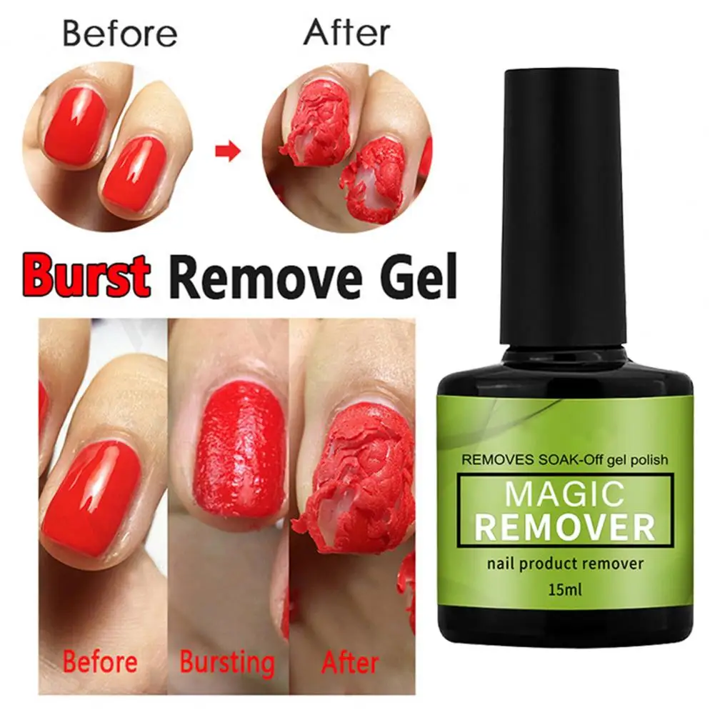 15mlNailRemoverGelEasyToUseHarmlessTipCleaningSynthetic