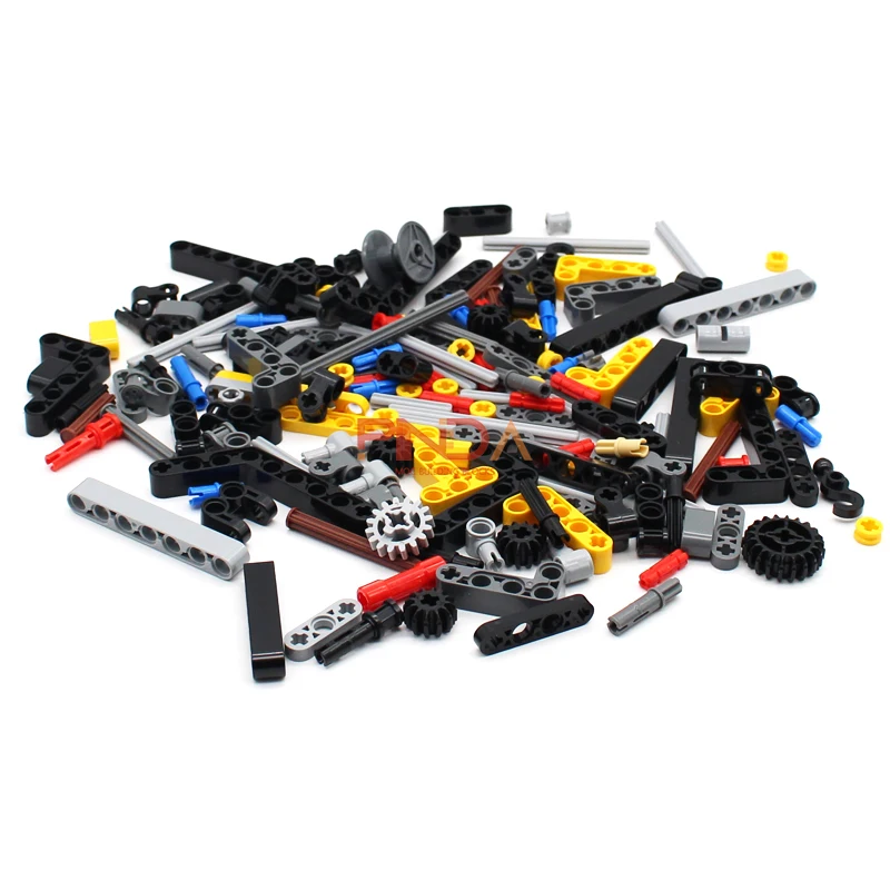 MOC Technical Linear Actuator Turntable Liftarm Pin Connector Axle Parts Building Blocks Kit Compatible Crane Cars Bricks Toys