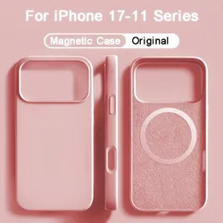Magsafe Magnetic Liquid Silicone Wireless Charging Soft Case Cover - iPhone 15 (Pink)