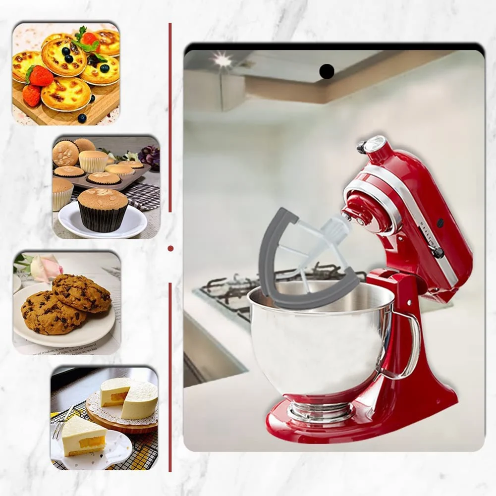 Flex-Edge Paddle Attachment for KitchenAid 4.5-5 QT Tilt-Head Stand Mixer Replacement Silicone Beater Bowl Scraper Blade HOT