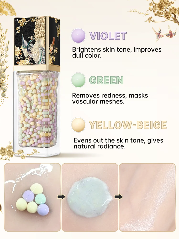 CATKIN Makeup Toning & Illuminating Primer three-colour blend naturally derived ingredient