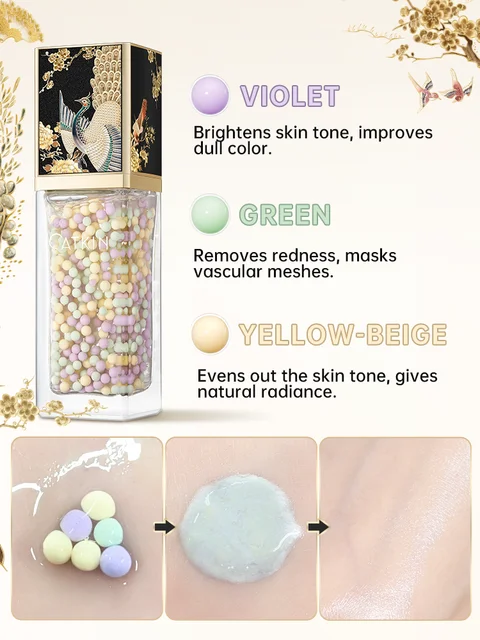 CATKIN Makeup Summer Palace Luxurious Toning & Illuminating Primer, a three-colour blend containing naturally derived ingredient