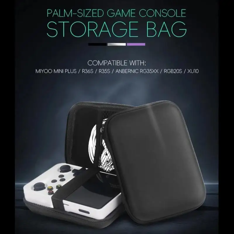 BOYHOM Custodia per R36S, R35S, Anbernic RG35XX Plus, Miyoo Mini Plus, cover in EVA, borsa portatile, accessori per console di gioco. - immagine 5