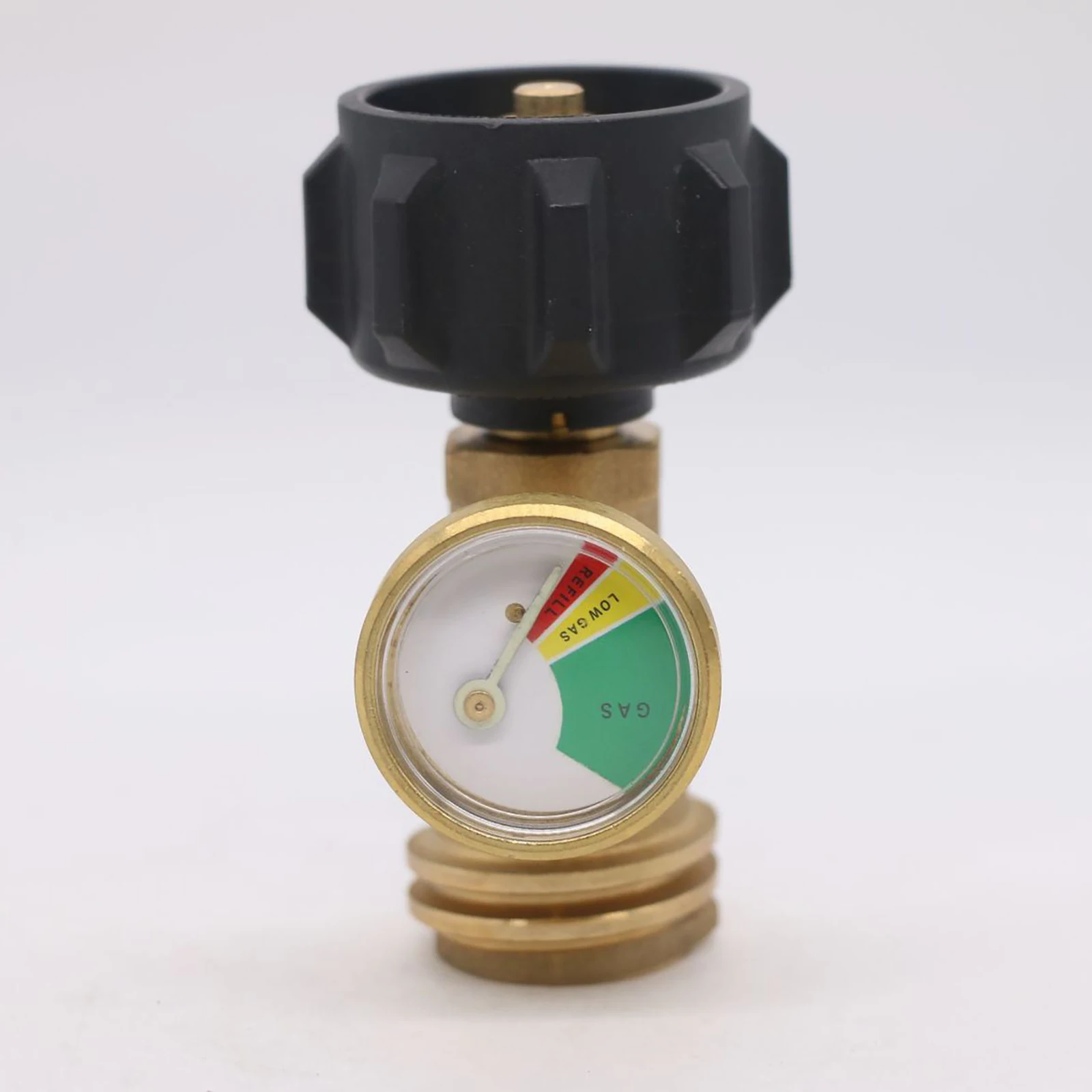 Brass Propane Adapter with Pressure Gauge Level Indicator