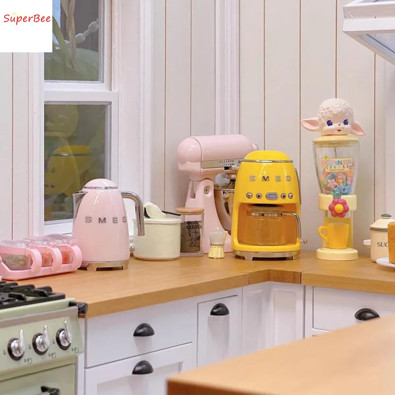 

Миниатюрный модный набор для кукольного домика из трех предметов, Кухонная техника, аксессуары для украшения кухонной мебели