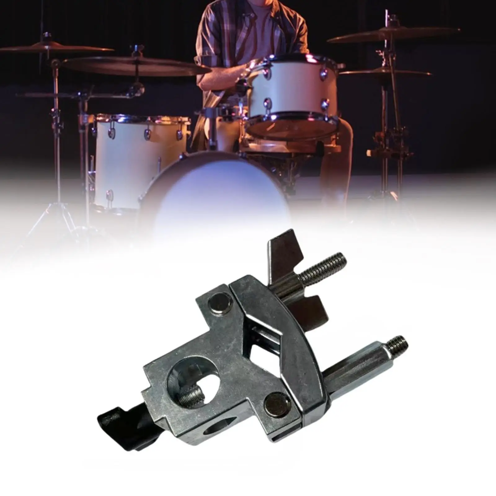 Drum Cymbal Extension Clamp Accessories Metal Musical Instrument Adjustable Bracket Cowbell Mounting Bracket Cymbal Arm Clamp