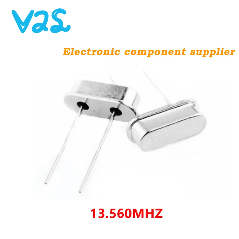 (10pcs)100% New 13.56M 13.56MHZ 13.560M 13.560MHZ HC-49S Quartz Crystal Resonator Passive Oscillator