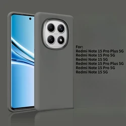 New Liquid Silicone Anti - Drop No Fingerprint Phone Case Cover - Redmi note 15 pro+ 5g (GRAY)