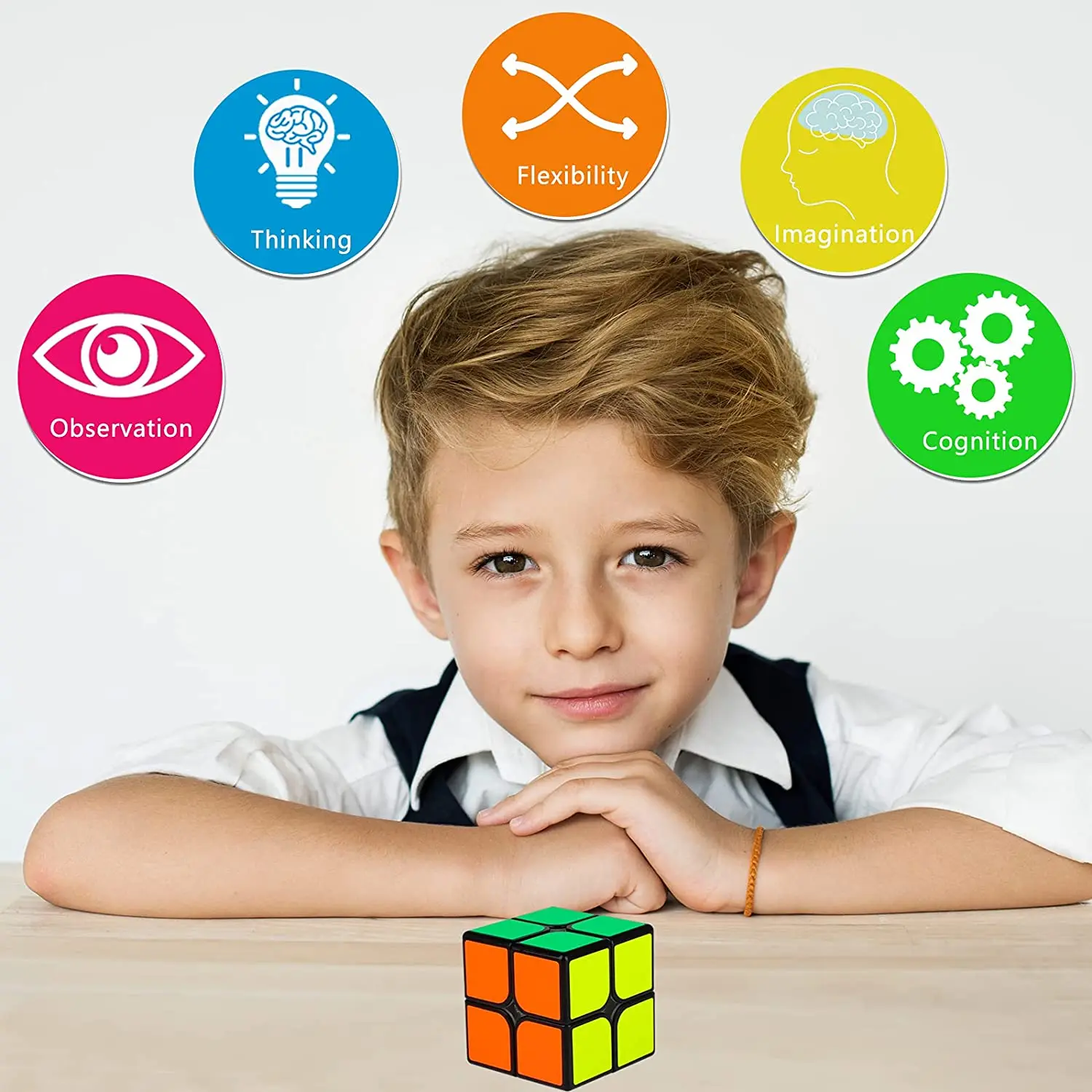 매직 큐브 2x2x2 매직 스피드 큐브 2x2 큐브 부드러운 3D 퍼즐 장난감 미니 포켓 트위스트 장난감 교육 장난감 소년 소녀 어린이 성인