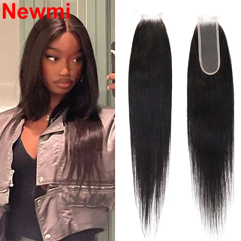 2x6 Closure Human Hair Straight Hair 12-26 inch 2x6 Human Lace Closure Kim Lace Extensions for Women