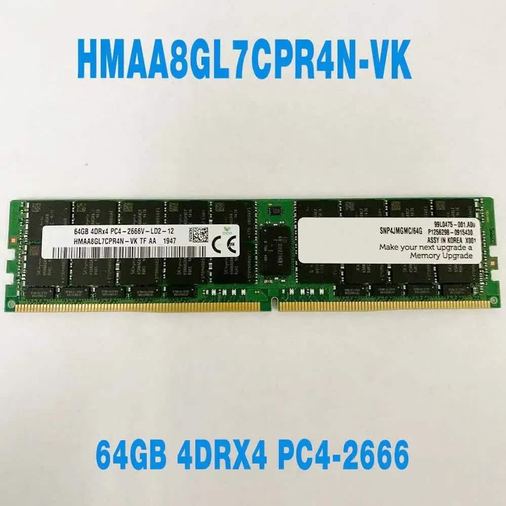1 個の RAM 64G 64GB 4DRX4 PC4-2666V EC LR メモリ HMAA8GL7CPR4N-VK