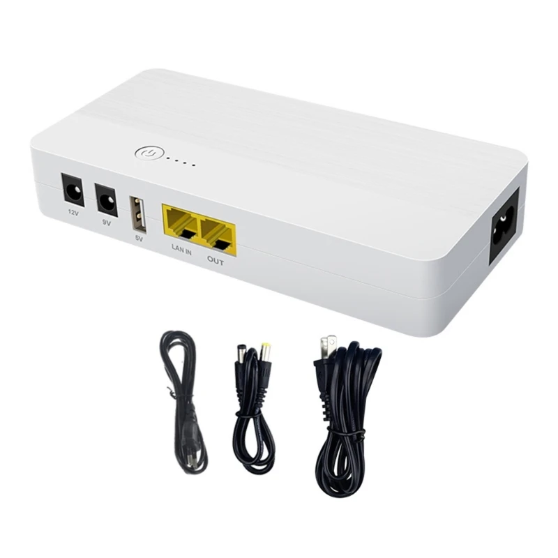 

8000mAh 29.6Wh 60W 48V 5V 9V 12V 5.5x2.5mm POE UPS Power Supply for Router Drop Shipping