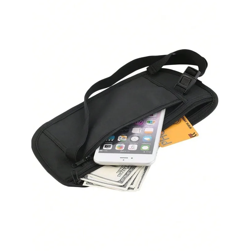 3-in-1 Invisible Nylon Waist Pack-Ultralight Sling Bag for Travel/School/Gym,Water-Resistant Hidden Pocket with Adjustable Strap