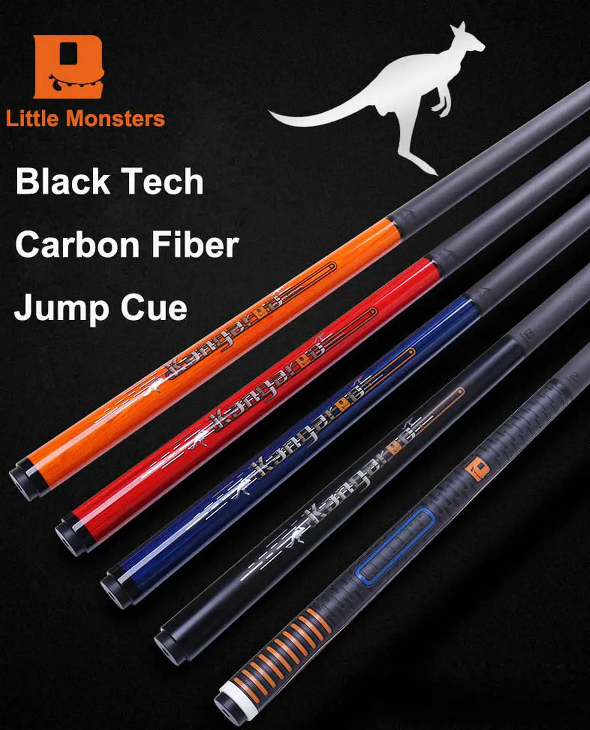 ジャンプキュー　リトルモンスター　カンガルー Little Monster-Kangaroo Jump Jumper Billiard, Carbon Fiber Pool