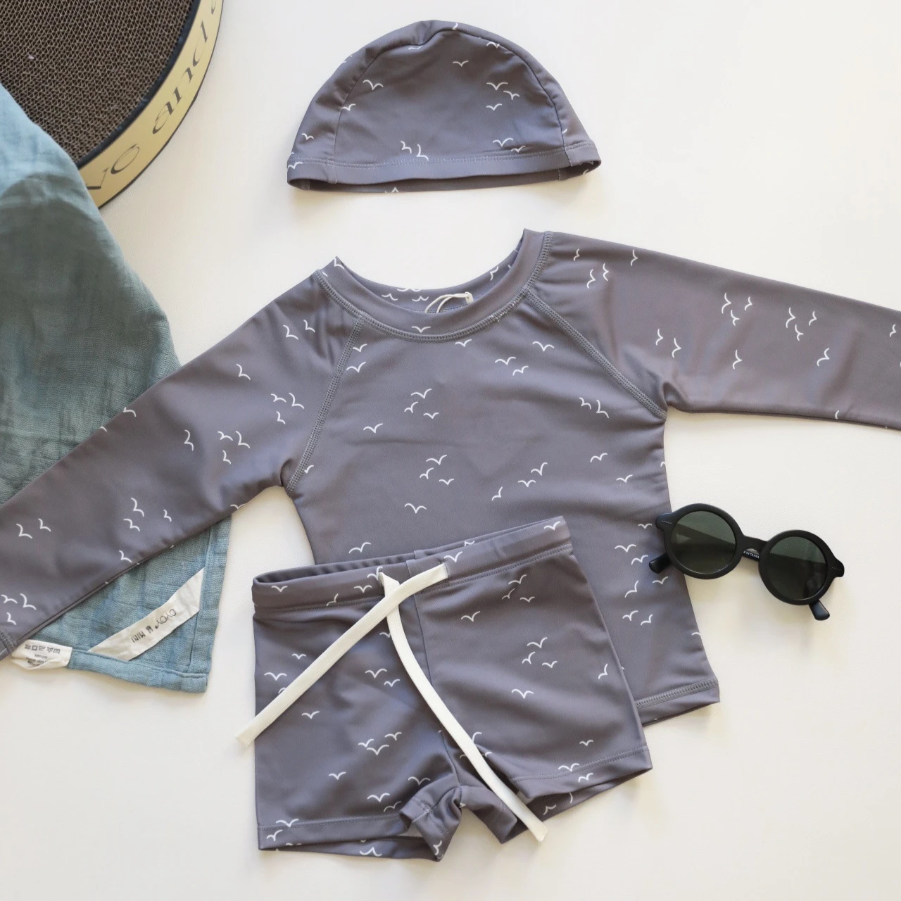 UV Baby Boy Swimsuit One Piece Swimming Jumpsuit Ruffles Bathing Suit SPF 50 Long Sleeve Kids Swimwear for Girls 1 2 3 4 5 6 Yrs