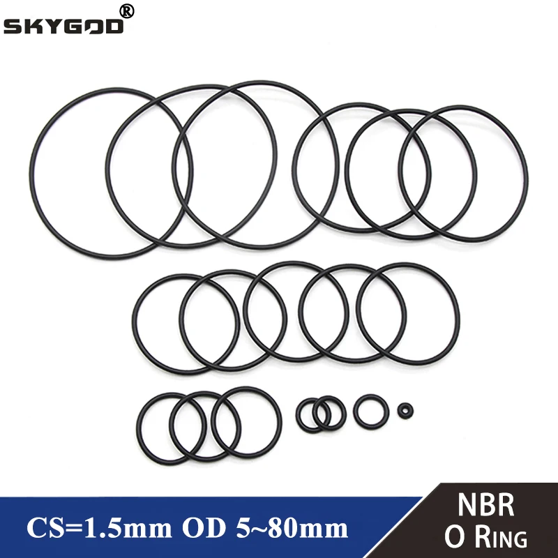 DINGGUANGHE CS1,5 mm Joint torique en silicone OD 5/6/7/8/9/10/11/