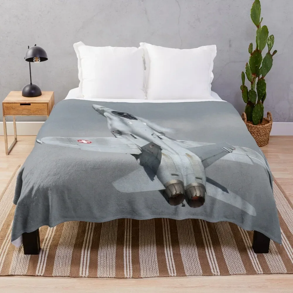 

F-18 Hornet Vapour Climb Throw Blanket Sofas blankets ands Camping Blankets