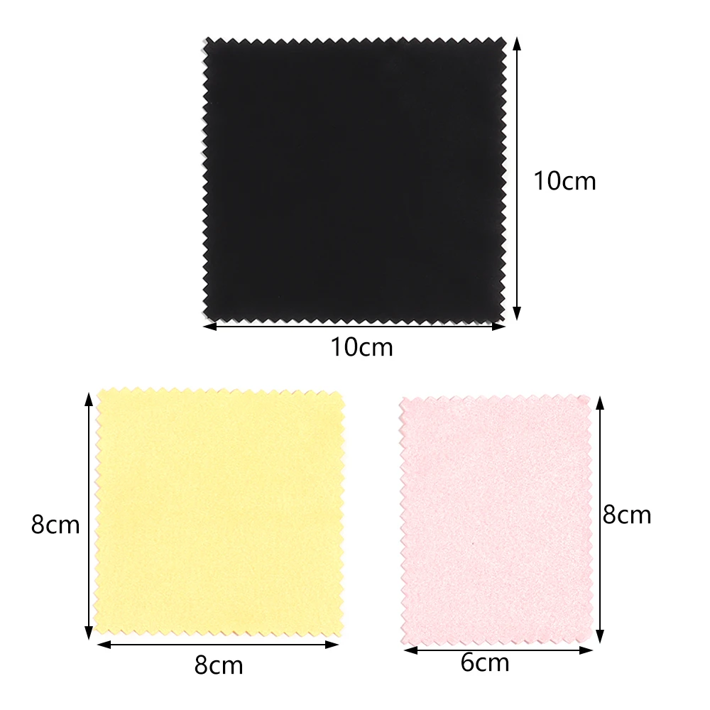 20/50Pcs Polish Polishing Cloth Silver Color Cleaning Polishing Cloth Soft Clean Wipe Wiping For Silver Gold Jewelry Tool