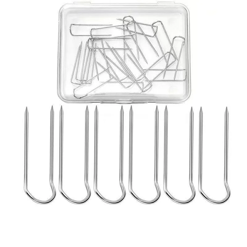 101개 U형 고정핀, 견고한 금속, 홈 데코, DIY 공예 및 소형 물품 고정용