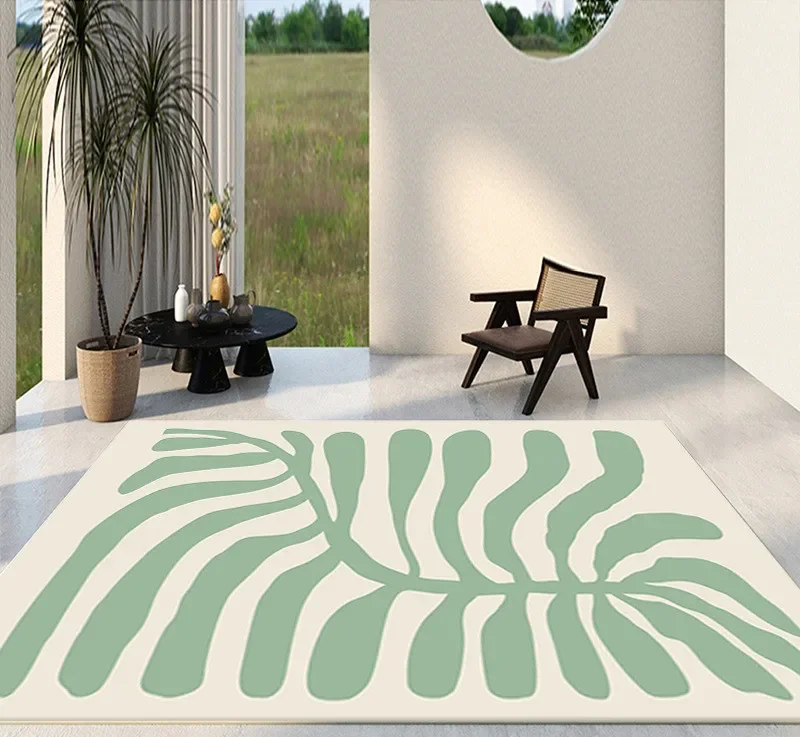

Nordic INS carpet creative twist leaves living room carpet abstract art hotel home stay decorative floor mat rug